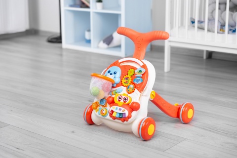Pchacz Stoliczek 2w1 SPARK ORANGE zabawka edukacyjna Activity Toyz by Caretero