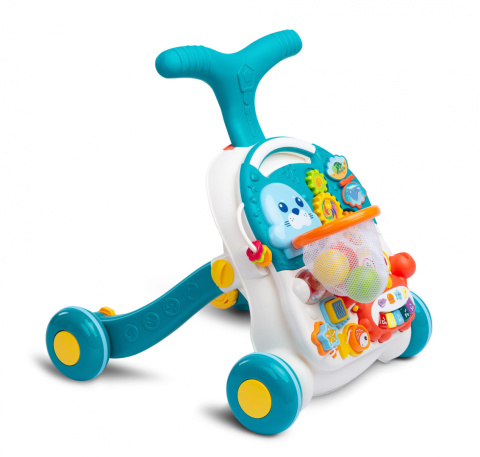 Pchacz Stoliczek 2w1 SPARK TURQUOISE zabawka edukacyjna Activity Toyz by Caretero
