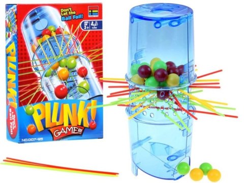Gra Zręcznościowa Typu Bierki PLUNK Spadające Kulki, Wieża + Kolorowe Kuleczki