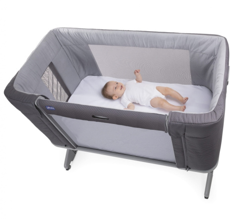NEXT 2 ME FOREVER Chicco Łóżeczko dostawne 0m+ Next2Me MOON GREY