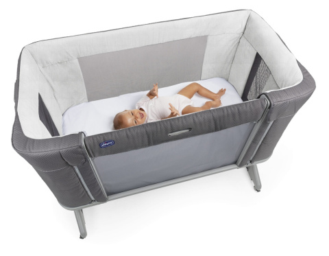 NEXT 2 ME FOREVER Chicco Łóżeczko dostawne 0m+ Next2Me MOON GREY