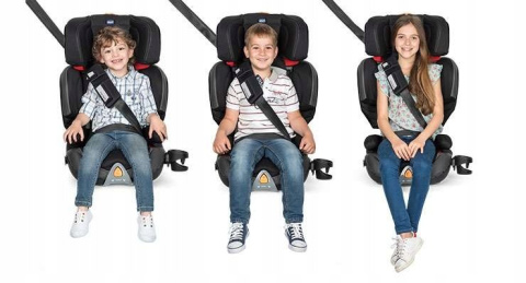 Oasys 2-3 FixPlus Evo Chicco 4* ADAC 15-36kg fotelik samochodowy - Jet black