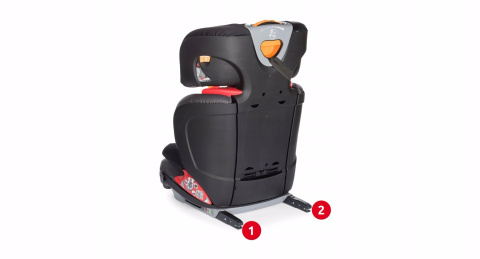 Oasys 2-3 FixPlus Evo Chicco 4* ADAC 15-36kg fotelik samochodowy - Jet black