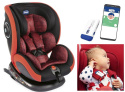 Seat4Fix Chicco + BebeCare Gratis - grupa 0 + / 1/2/3 (0–36 kg) tyłem do 18 kg obrotowy fotelik samochodowy - Poppy Red