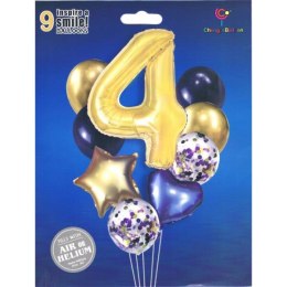 Zestaw balonów cyfra 4, wys. 40-60cm BCF-204-4