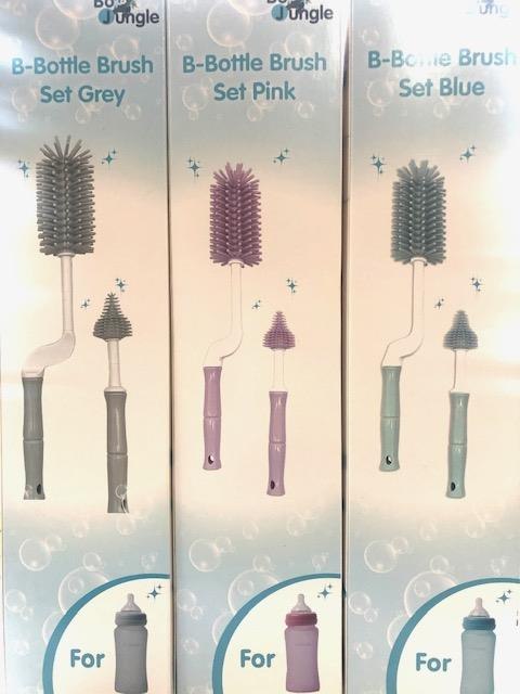 B-Szczotki do butelek i smoczków zestaw Grey