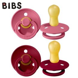 BIBS COLOUR 2-PACK CORAL & RUBY L Smoczek Uspokajający kauczuk Hevea