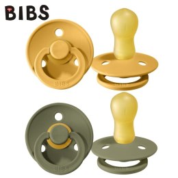 BIBS COLOUR 2-PACK HONEY BEE & OLIVE L Smoczek Uspokajający kauczuk Hevea