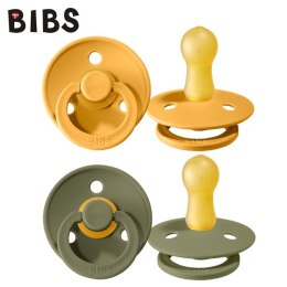 BIBS COLOUR 2-PACK HONEY BEE & OLIVE M Smoczek Uspokajający kauczuk Hevea