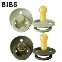 BIBS COLOUR 2-PACK SAGE & GREEN HUNTER M Smoczek Uspokajający kauczuk Hevea