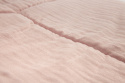 Sensillo Komplet do łóżeczka z muślinu i drukowanej bawełny - POLANA RÓŻOWY