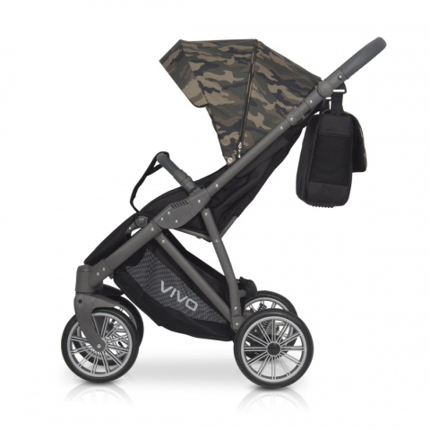 VIVO Military Expander wózek spacerowy, pompowane koła, Polski Produkt - 01 Military