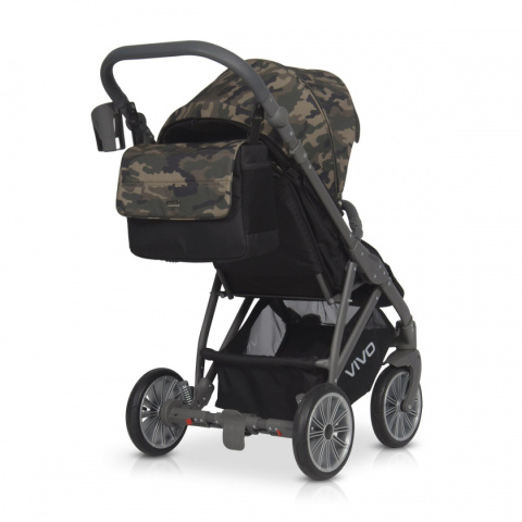 VIVO Military Expander wózek spacerowy, pompowane koła, Polski Produkt - 01 Military