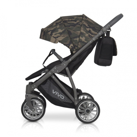 VIVO Military Expander wózek spacerowy, pompowane koła, Polski Produkt - 01 Military