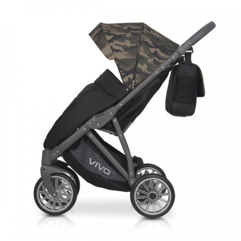 VIVO Military Expander wózek spacerowy, pompowane koła, Polski Produkt - 02 Military