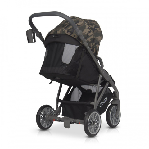 VIVO Military Expander wózek spacerowy, pompowane koła, Polski Produkt - 02 Military