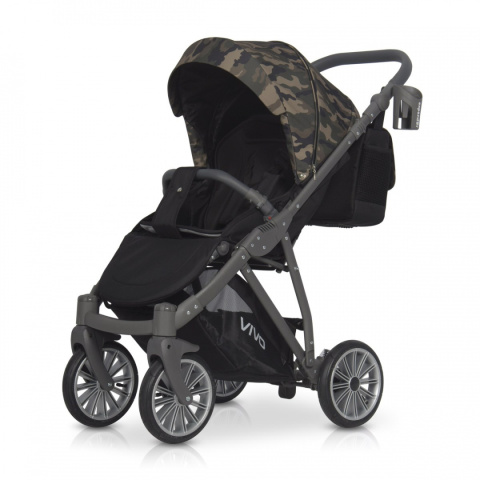 VIVO Military Expander wózek spacerowy, pompowane koła, Polski Produkt - 02 Military