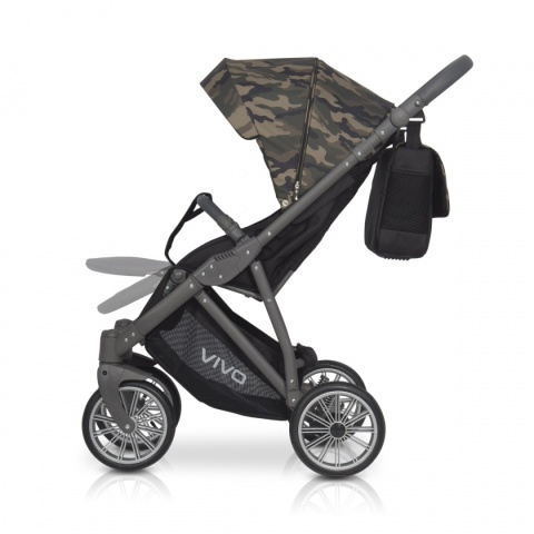 VIVO Military Expander wózek spacerowy, pompowane koła, Polski Produkt - 03 Military