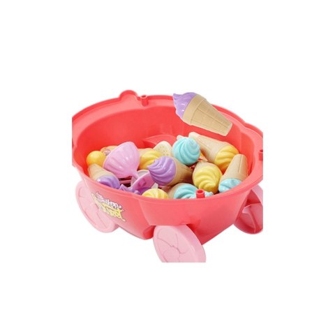 WOOPIE Sklep Food Truck Cukiernia Wózek Stoisko z Lodami Słodyczami Dźwięk Światło + 36 Akc