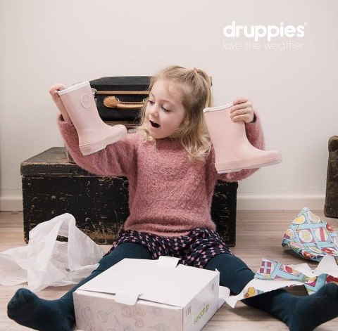 Kalosze NEWBORN BOOT Druppies pastel rose23