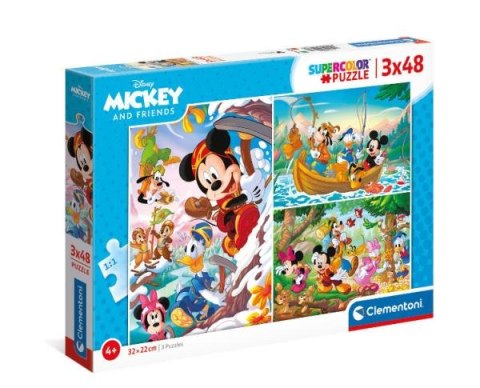 Clementoni Puzzle 3x48el Mickey i Przyjaciele 25266