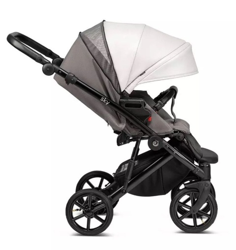 SKY 2w1 Tutis wielofunkcyjny wózek dziecięcy, waga 10,5 kg - 108 Grey