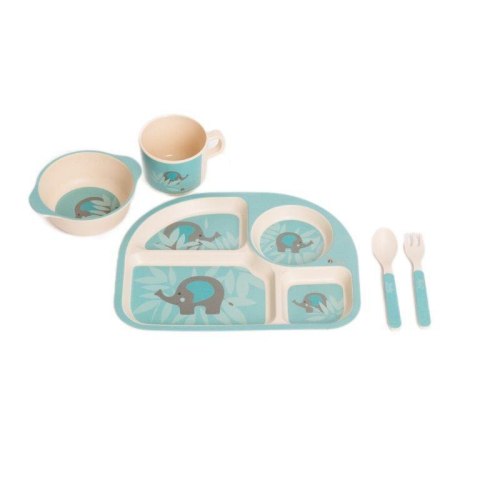 B-EKO Zestaw naczyń z kukurydzy Blue Elephant