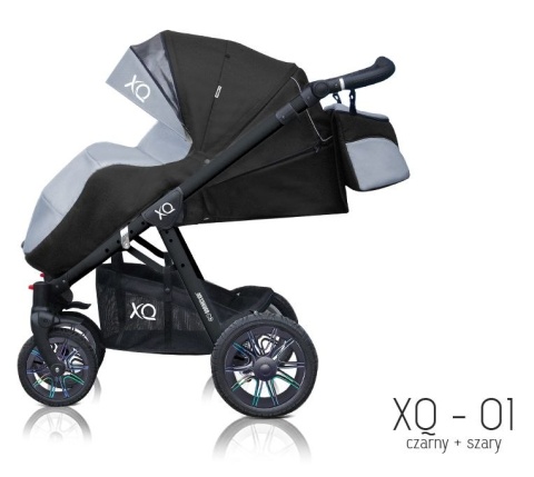 Sport XQ BabyActive Wózek spacerowy idealny na drogi i bezdroża! XQ-01 - czarny stelaż