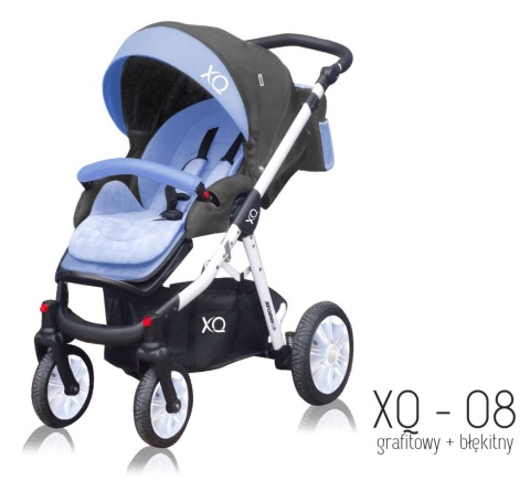 Sport XQ BabyActive Wózek spacerowy idealny na drogi i bezdroża! XQ-08 - biały stelaż