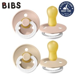 BIBS COLOUR 2-PACK BLUSH NIGHT & VANILLA NIGHT L Smoczek Uspokajający kauczuk Hevea