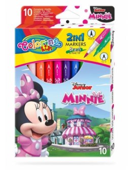 Flamastry dwustronne 10 kolorów Colorino Kids Minnie