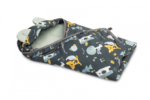 Sensillo Otulacz do fotelika Wafel - LEŚNA POLANA MIĘTOWY