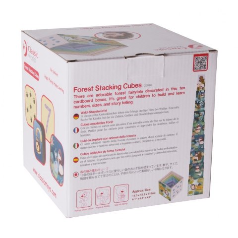 CLASSIC WORLD Układanka Nauka Liczenia Las Piramidka Klocki 10 el.