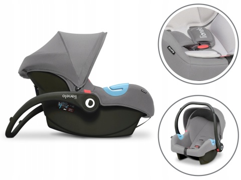 ASTRID Lionelo fotelik samochodowy 0-13 kg - Grey Stone