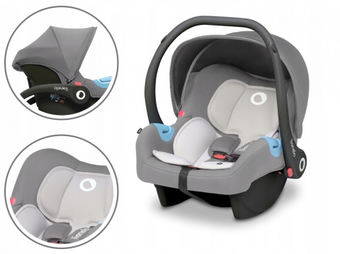 ASTRID Lionelo fotelik samochodowy 0-13 kg - Grey Stone