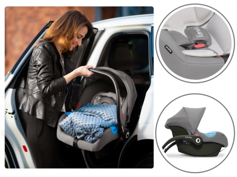 ASTRID Lionelo fotelik samochodowy 0-13 kg - Grey Stone