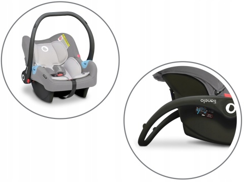 ASTRID Lionelo fotelik samochodowy 0-13 kg - Grey Stone
