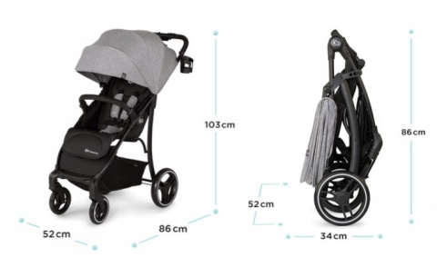 TRIG Kinderkraft Wózek spacerowy - Grey