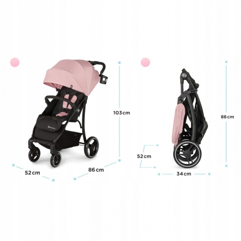 TRIG Kinderkraft Wózek spacerowy - Pink