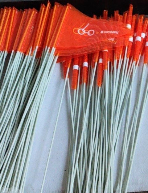 Flaga rowerowa pomarańczowa