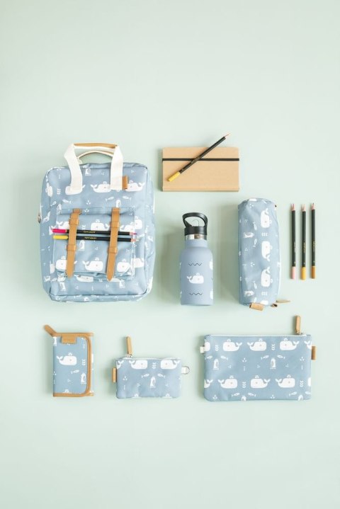 Fresk Portfel Wieloryb niebieski