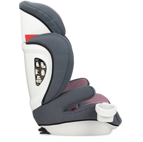 MoMi QUICK FIX Fotelik samochodowy 15-36 kg - Różowy