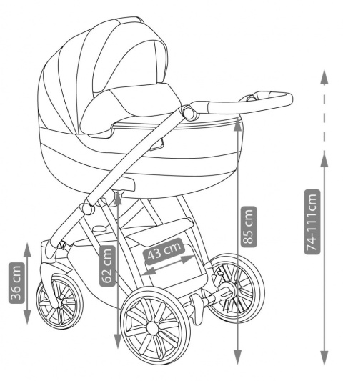 ZEO Eco Camarelo 2w1 wózek wielofunkcyjny Polski Produkt - kolor 03