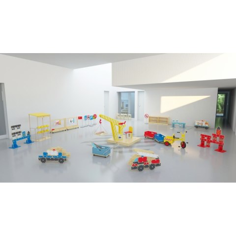 CLASSIC WORLD EDU Ogromne Klocki Konstrukcyjne Drewniane Zestaw Straż Pożarna