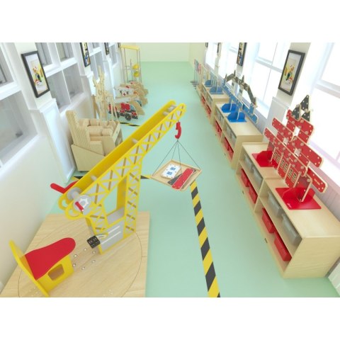 CLASSIC WORLD EDU Ogromne Klocki Konstrukcyjne Drewniane Zestaw Straż Pożarna