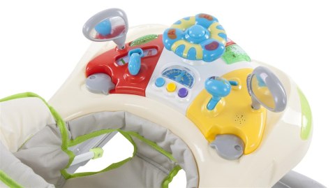 Chodzik z kierownicą i popychaczem - zielono szary