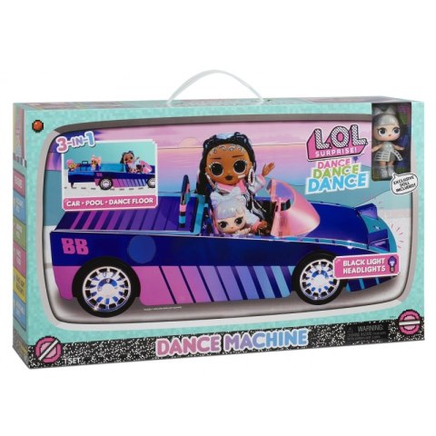 LOL SURPRISE - Samochód Dance Machine 3w1 i ekskluzywna lalka LOL