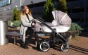 DOKKA 3w1 Dynamic Baby wózek wielofunkcyjny z fotelikiem Kite - double melange line D21