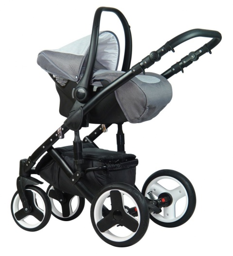 DOKKA 3w1 Dynamic Baby wózek wielofunkcyjny z fotelikiem Kite - double melange line D10