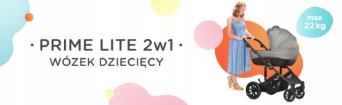PRIME LITE Kinderkraft Wózek głęboko-spacerowy 2w1 - Gray